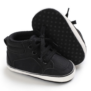 0-18 εκατ. Βρεφικά παπούτσια για αγόρια βαμβακερά καφέ μαύρα γκρι Βρεφικά παπούτσια First Walkers Αντιολισθητικά αθλητικά αθλητικά παπούτσια για νήπια Baby prewalker