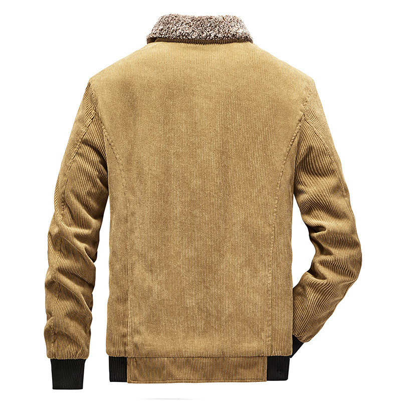 Férfi Új divat Vastagabb Meleg Parkák Corduroy Téli Kabátok Pehelykabátok Polár Alkalmi Jaquetas Férfi Rövid Winer dzsekik Méret 6XL