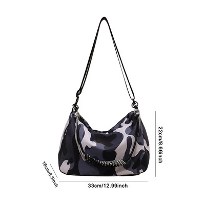 Γυναικεία τσάντα ώμου με ρυθμιζόμενο λουρί Καμουφλάζ Chic τσάντα ώμου μεγάλης χωρητικότητας Απλή τσάντα ώμου Αδιάβροχες τσάντες ταξιδιού