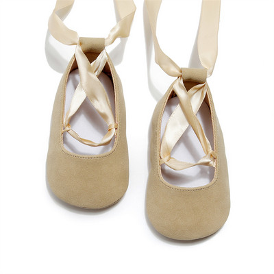 Μόδα Νεογέννητα Παπούτσια Κοριτσιού First Walkers Μοκασίνια Σταυρός Κορδέλα Πριγκίπισσα Χορός Μαλακή σόλα για βρέφη Παπούτσια για νήπια Παπούτσια