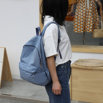 Απλές μονόχρωμες τσάντες ώμου Τσάντες νάιλον μεγάλης χωρητικότητας Σακίδια ταξιδιού Γυναικεία κορίτσια Φοιτητές καθημερινές σχολικές τσάντες με φερμουάρ