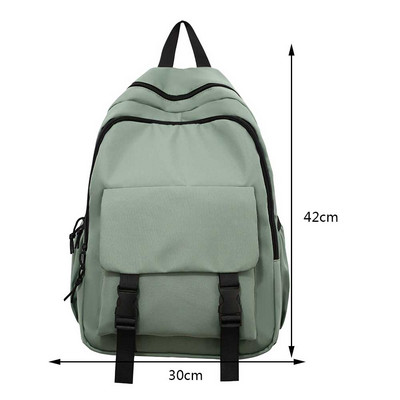 Απλές μονόχρωμες τσάντες ώμου Τσάντες νάιλον μεγάλης χωρητικότητας Σακίδια ταξιδιού Γυναικεία κορίτσια Φοιτητές καθημερινές σχολικές τσάντες με φερμουάρ