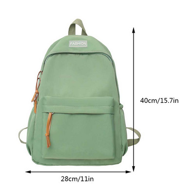 Απλές μονόχρωμες τσάντες ώμου Τσάντες νάιλον μεγάλης χωρητικότητας Σακίδια ταξιδιού Γυναικεία κορίτσια Φοιτητές καθημερινές σχολικές τσάντες με φερμουάρ