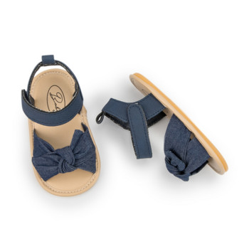 KIDSUN 2021 Νέα Προϊόντα Βρεφικά σανδάλια Βρεφικά κοριτσίστικα Παπούτσια πουά Φιόγκος Αντιολισθητική σόλα από καουτσούκ Επίπεδη νήπια First Walker Baby Boy