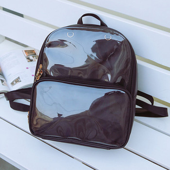 Καλοκαιρινή μόδα γυναικεία τσάντα πλάτης Διάφανες φοιτητικές τσάντες υψηλής ποιότητας διαφανείς ευέλικτες σακίδια πλάτης Γυναικείες δερμάτινες τσάντες Lady bag Travel
