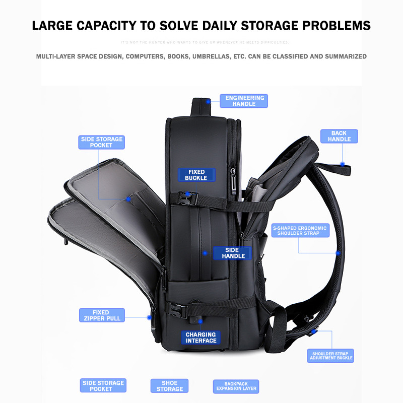 2023 Prabangi verslo nešiojamojo kompiuterio kuprinė vyrui TRAVEL BAG BACKPACK Schook Bags Aukštos kokybės krepšiai 17 colių vandeniui atsparus paketas