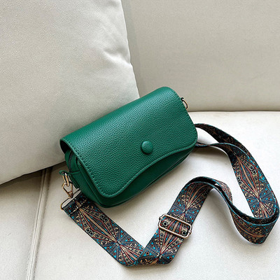 Klasične torbe na rame Ženske torbice i torbice Luksuzni dizajn Široki remen od tkanine Puna torba preko ramena Ženska dnevna torbica s patentnim zatvaračem