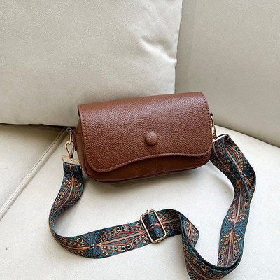 Klasične torbe na rame Ženske torbice i torbice Luksuzni dizajn Široki remen od tkanine Puna torba preko ramena Ženska dnevna torbica s patentnim zatvaračem