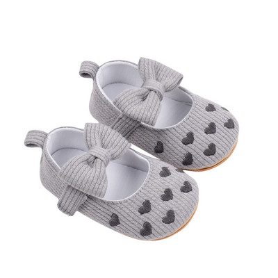 BeQeuewll KIDSUN Βρεφικά παπούτσια για νεογέννητο κορίτσι Princess PU Παπούτσια για νήπια Διακόσμηση φιόγκου Αντιολισθητική σόλα από καουτσούκ First Walker Shoes 0-18M