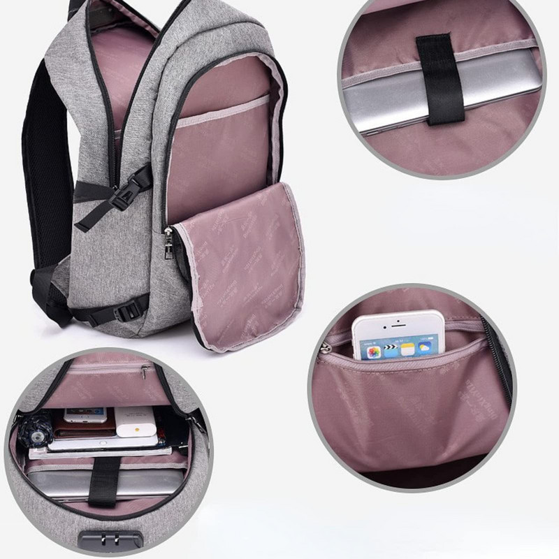 Σακίδιο φορητού υπολογιστή USB φόρτισης Πολυλειτουργικό επαγγελματικό σακίδιο Camping Travel Αδιάβροχο σακίδιο πλάτης