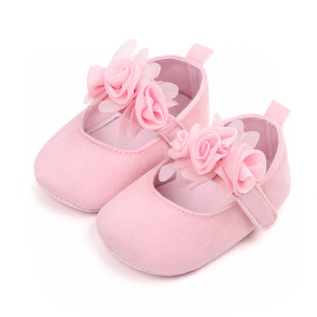 Обувки за принцеса за момичета за малко дете 2022 г. Нови сладки бебешки обувки на цветя за новородено Мека подметка Prewalker Противоплъзгащи се бебешки обувки 0-18M