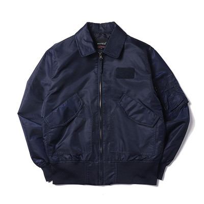 Νέο CWU/45P Man Bomber Varsity Μοτοσικλέτα Military Army Windbreaker Αδιάβροχο αντιανεμικό Letterman Pilot Flight Streetwear Μαύρο