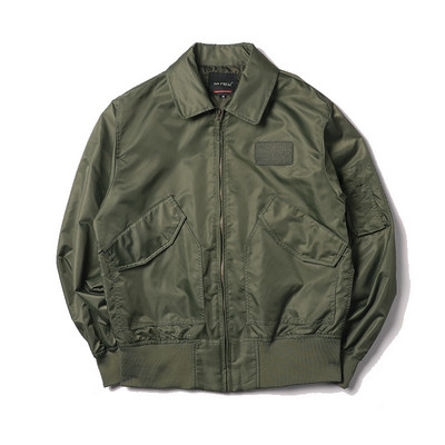 Νέο CWU/45P Man Bomber Varsity Μοτοσικλέτα Military Army Windbreaker Αδιάβροχο αντιανεμικό Letterman Pilot Flight Streetwear Μαύρο