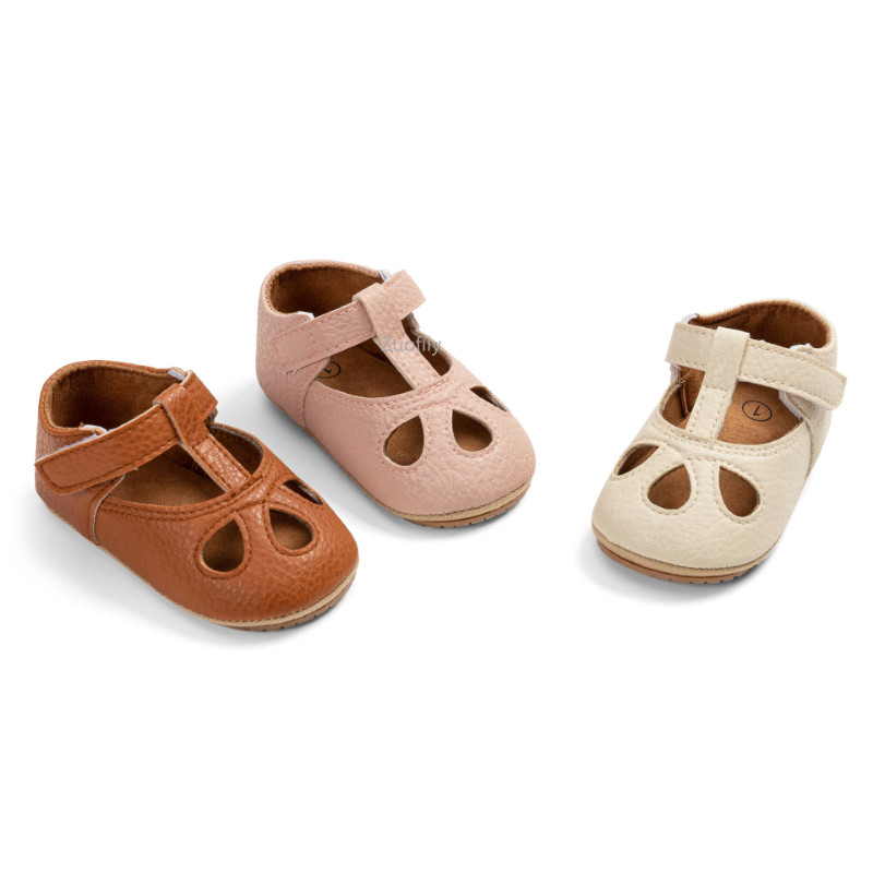 Παιδικά παπούτσια με λουράκι T για αγόρια κορίτσια Παιδικά δερμάτινα σανδάλια με μαλακό κάτω μέρος PU κούφιο νήπιο έξω Καλοκαιρινά αθλητικά παπούτσια