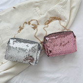 Σύνθετη τσάντα ώμου γυαλιστερή παγιέτα μεγάλης χωρητικότητας Μαξιλάρι χιαστί γυναικεία τσάντα ανθεκτική στις γρατσουνιές με φερμουάρ Fashion Lady Party