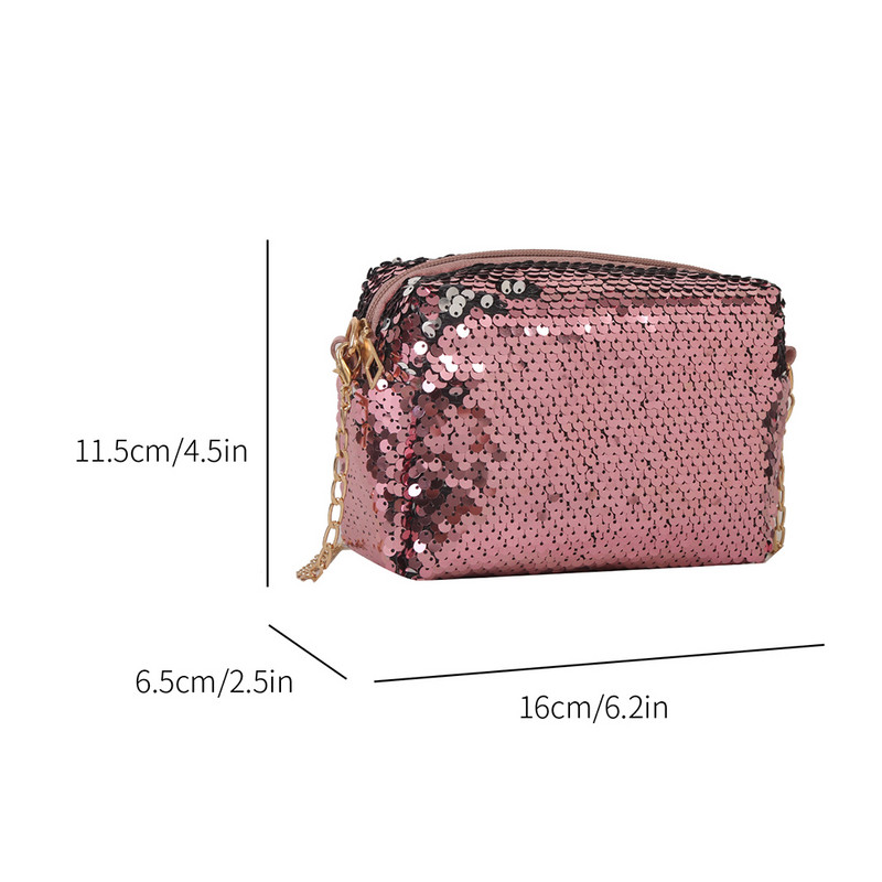 Σύνθετη τσάντα ώμου γυαλιστερή παγιέτα μεγάλης χωρητικότητας Μαξιλάρι χιαστί γυναικεία τσάντα ανθεκτική στις γρατσουνιές με φερμουάρ Fashion Lady Party