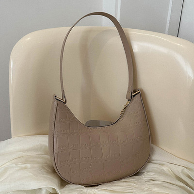 Γυναικεία τσάντα μονόχρωμη Hobo Τσάντα ώμου Μαλακό PU Fashion Γυναικεία τσάντα τηλεφώνου Τσάντα φερμουάρ μασχάλης Γυναικεία μίνι τσάντες Casual τσάντα ταξιδιού