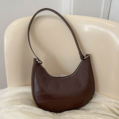 Γυναικεία τσάντα μονόχρωμη Hobo Τσάντα ώμου Μαλακό PU Fashion Γυναικεία τσάντα τηλεφώνου Τσάντα φερμουάρ μασχάλης Γυναικεία μίνι τσάντες Casual τσάντα ταξιδιού