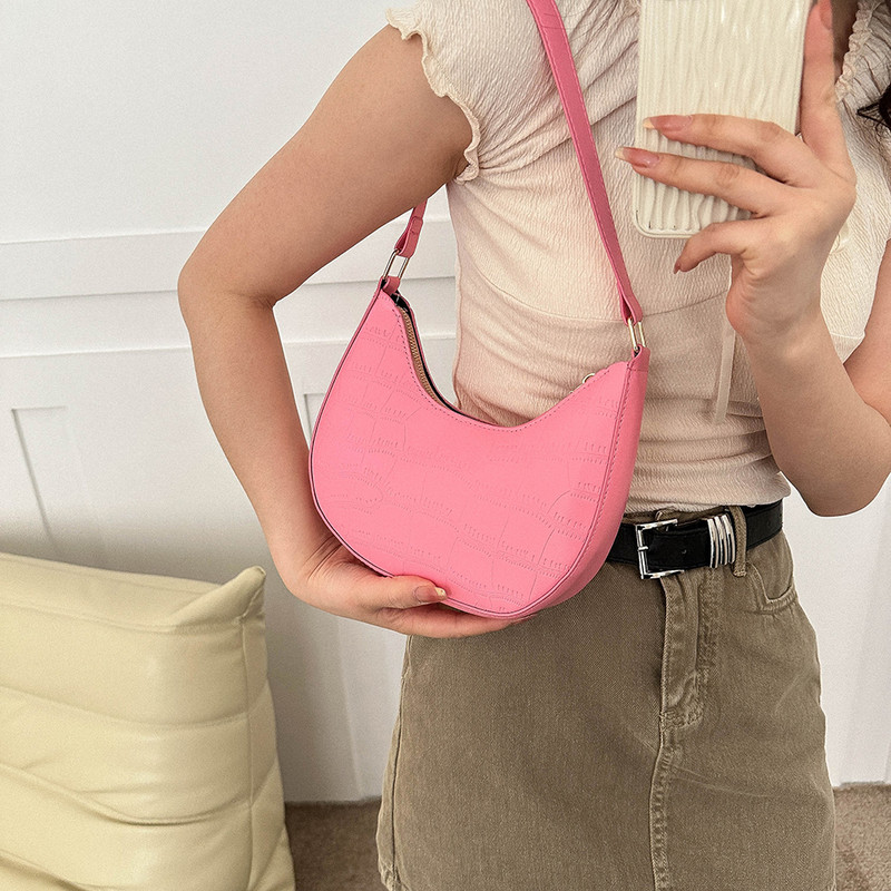 Γυναικεία τσάντα μονόχρωμη Hobo Τσάντα ώμου Μαλακό PU Fashion Γυναικεία τσάντα τηλεφώνου Τσάντα φερμουάρ μασχάλης Γυναικεία μίνι τσάντες Casual τσάντα ταξιδιού