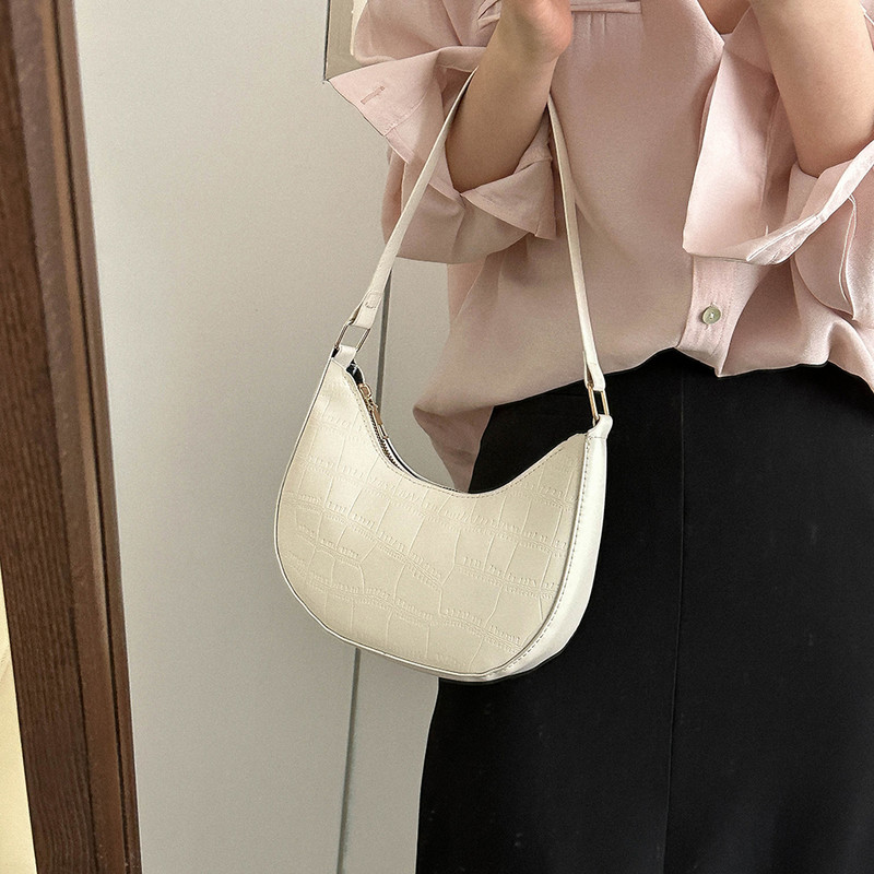 Γυναικεία τσάντα μονόχρωμη Hobo Τσάντα ώμου Μαλακό PU Fashion Γυναικεία τσάντα τηλεφώνου Τσάντα φερμουάρ μασχάλης Γυναικεία μίνι τσάντες Casual τσάντα ταξιδιού