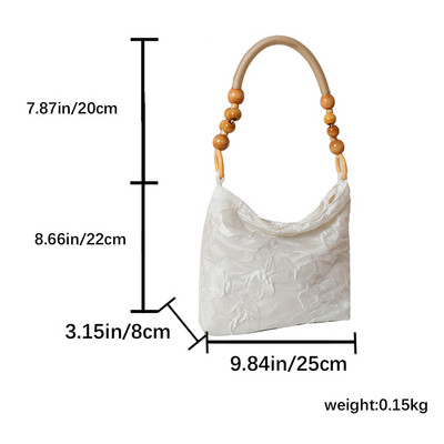 Καμβάς casual τσάντα Dry Branch Rose Women Clutch πορτοφόλια με χάντρες ζακάρ λουλουδάτο μοτίβο για τσάντα ταξιδιού και αγορών