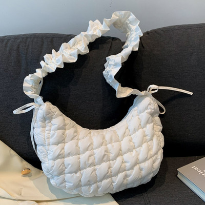 Γυναικεία μόδα τσάντα σχεδιαστή μασχάλης Δημιουργικές τσάντες με χιαστί με επένδυση με ρυθμιζόμενο ιμάντα ώμου Τσάντα σύννεφο με φούσκα
