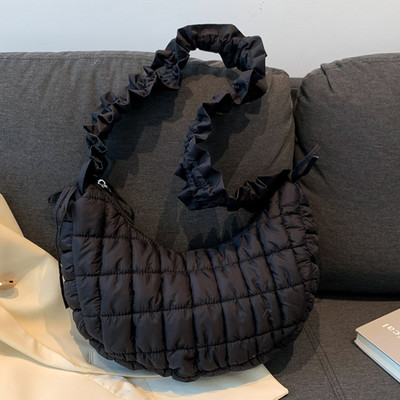 Γυναικεία μόδα τσάντα σχεδιαστή μασχάλης Δημιουργικές τσάντες με χιαστί με επένδυση με ρυθμιζόμενο ιμάντα ώμου Τσάντα σύννεφο με φούσκα