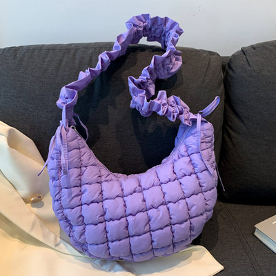 Γυναικεία μόδα τσάντα σχεδιαστή μασχάλης Δημιουργικές τσάντες με χιαστί με επένδυση με ρυθμιζόμενο ιμάντα ώμου Τσάντα σύννεφο με φούσκα