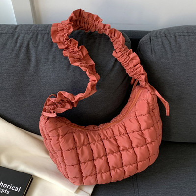 Γυναικεία μόδα τσάντα σχεδιαστή μασχάλης Δημιουργικές τσάντες με χιαστί με επένδυση με ρυθμιζόμενο ιμάντα ώμου Τσάντα σύννεφο με φούσκα