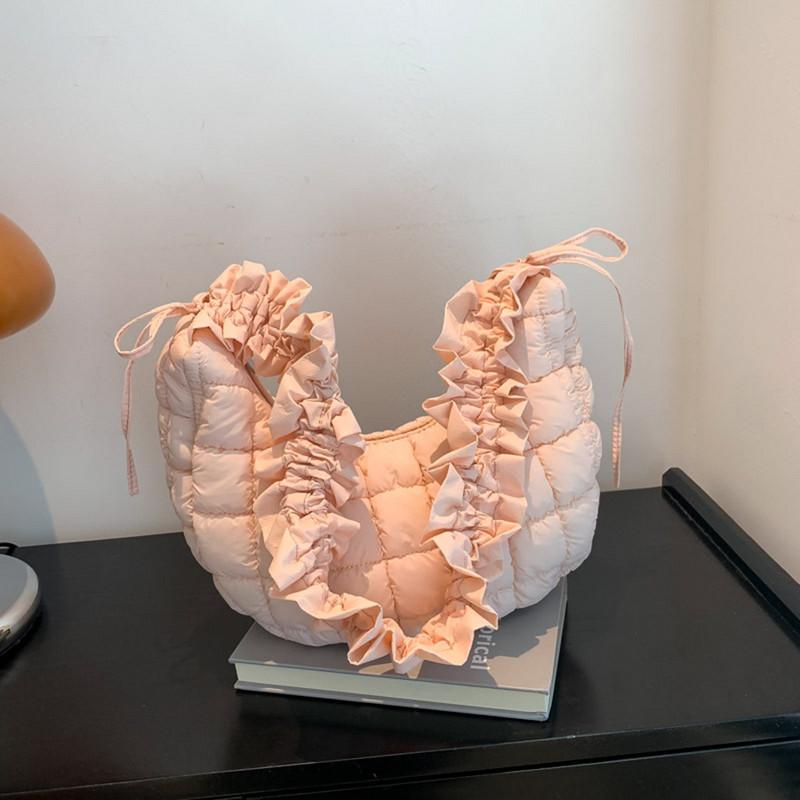 Γυναικεία μόδα τσάντα σχεδιαστή μασχάλης Δημιουργικές τσάντες με χιαστί με επένδυση με ρυθμιζόμενο ιμάντα ώμου Τσάντα σύννεφο με φούσκα