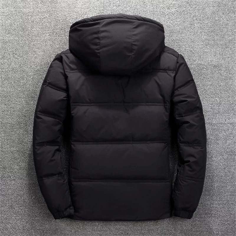 Ανδρικό χειμωνιάτικο ζεστό παλτό με κολάρο Χοντρό λευκό μπουφάν πάπιας Μόδα Ανδρικά πανωφόρια με κουκούλα Ανδρικά ρούχα