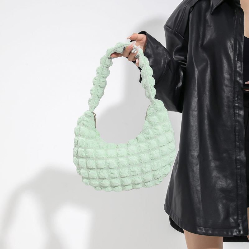 Geantă de damă Geantă matlasată cu mâner superior, cu bule plisate, geantă de umăr în nor Genți de mână drăguțe, poșete, geantă hobo, genți tote mici pentru femei