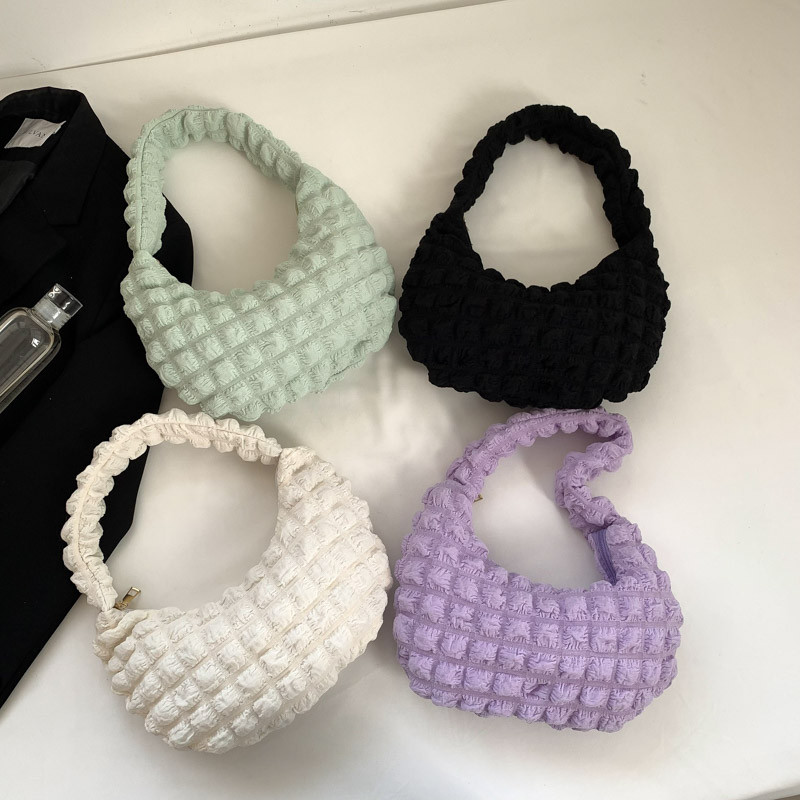 Geantă de damă Geantă matlasată cu mâner superior, cu bule plisate, geantă de umăr în nor Genți de mână drăguțe, poșete, geantă hobo, genți tote mici pentru femei