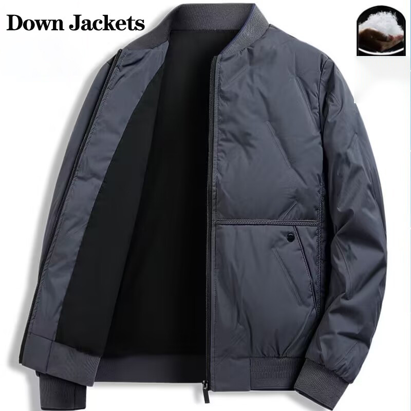 Μπουφάν πουπουλένιο ανδρικό κοντό 2023 νέο χειμωνιάτικο ελαφρύ ζεστό μοντέρνο και όμορφο μοντέρνο μπουφάν μπέιζμπολ