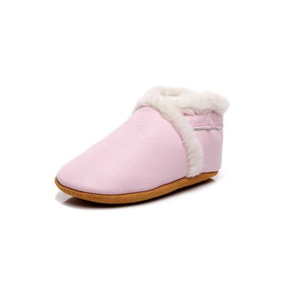 Őszi téli új valódi bőr baba mokaszin puha aljú baba első sétáló csecsemők kiságy cipő tipegő téli beltéri cipők