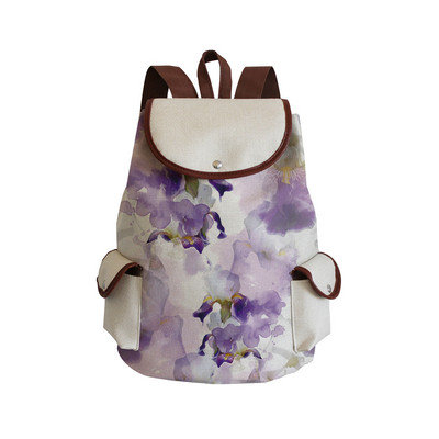 Σακίδιο πλάτης υψηλής ποιότητας από καμβά γυναικείο σακίδιο πλάτης Floral σχολικά σακίδια πλάτης για έφηβες κορίτσια για φορητό υπολογιστή Μπλε ​Σχολική τσάντα Χονδρική