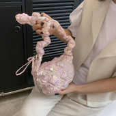 Laser γυαλιστερές καπιτονέ χιαστί τσάντες για γυναίκες Μόδα τσάντες και πορτοφόλια Τσάντες σχεδιαστών Totes Μικρή τσάντα ώμου με πλισέ επένδυση