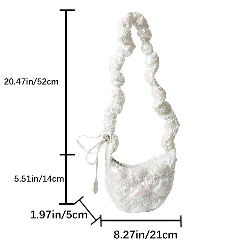 Laser γυαλιστερές καπιτονέ χιαστί τσάντες για γυναίκες Μόδα τσάντες και πορτοφόλια Τσάντες σχεδιαστών Totes Μικρή τσάντα ώμου με πλισέ επένδυση