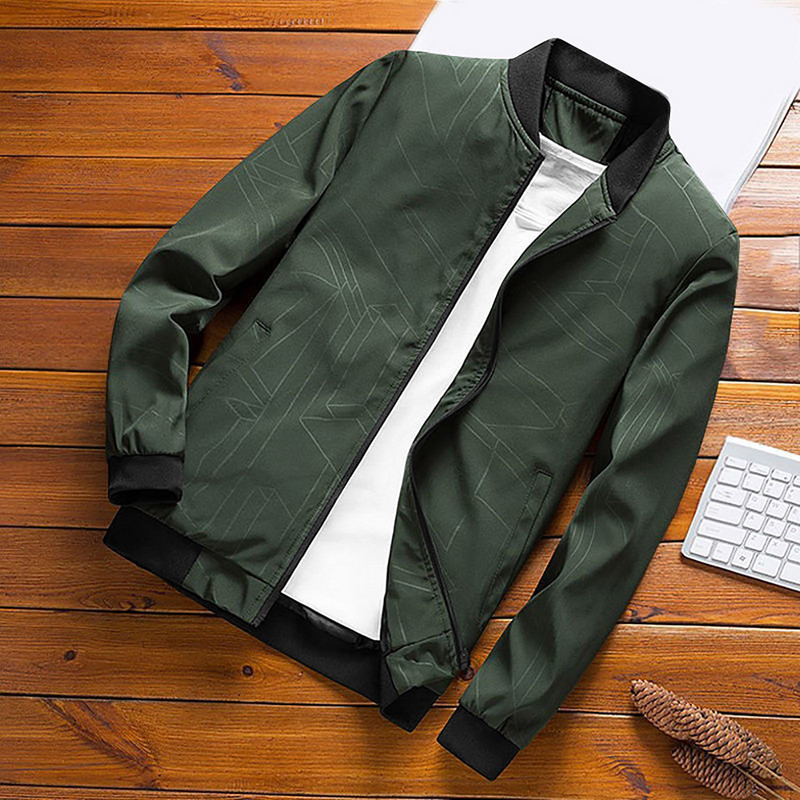 Jachetă bombardier cu fermoar pentru bărbați de primăvară, îmbrăcăminte casual pentru bărbați, hip hop, slim fit, paltoane de baseball, îmbrăcăminte pentru bărbați, mărime mare