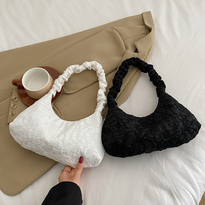 Genți de umăr pentru femei Geantă de subrat plisată de nailon pentru femei