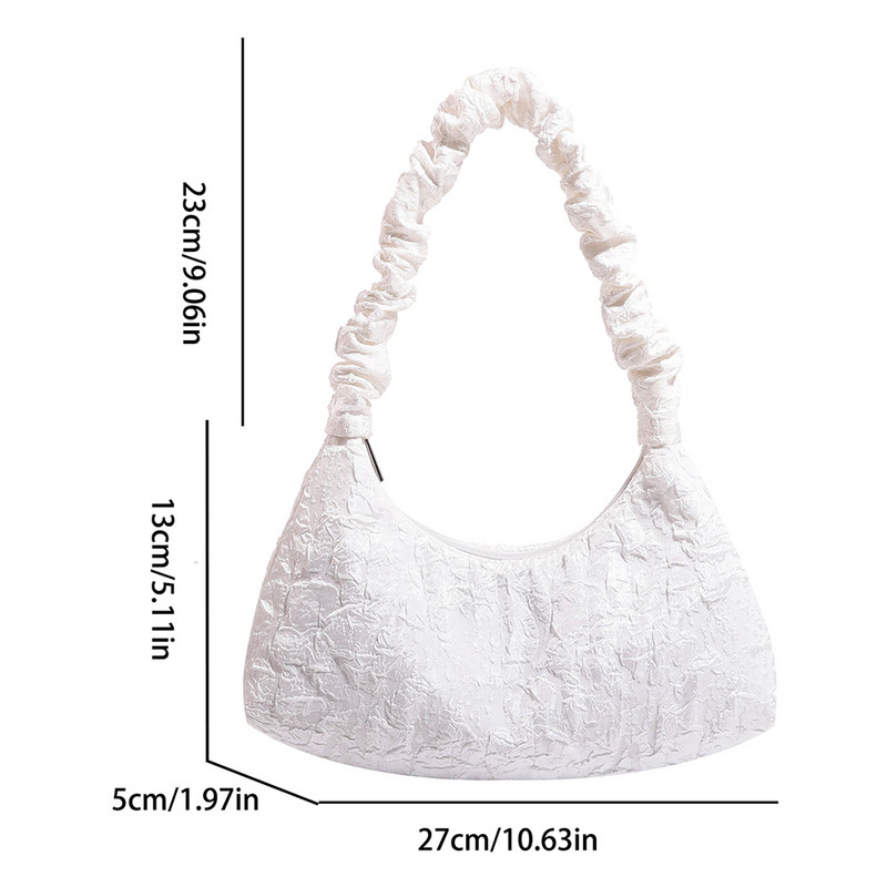 Genți de umăr pentru femei Geantă de subrat plisată de nailon pentru femei