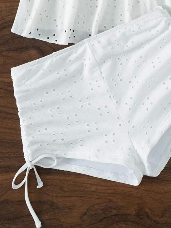 Vigoashely 2023 Set Tankini Push Up Sexy cu bretele Verge Costum de baie pentru femei cu talie înaltă Costum de baie de plajă fără spate