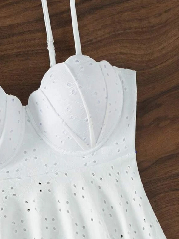 Vigoashely 2023 Set Tankini Push Up Sexy cu bretele Verge Costum de baie pentru femei cu talie înaltă Costum de baie de plajă fără spate