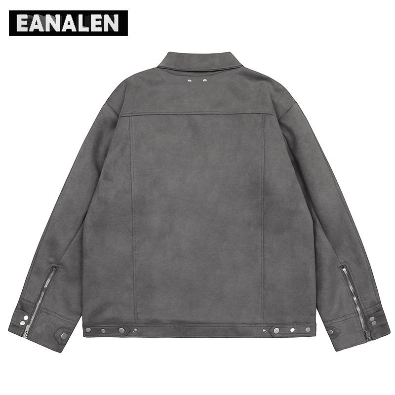 Harajuku Retro Black Mootorrataste võidusõidu koolimeeskonna jakk Meeste lühike talvine Superfunktsionaalne tuulejope tehnoloogia Y2K