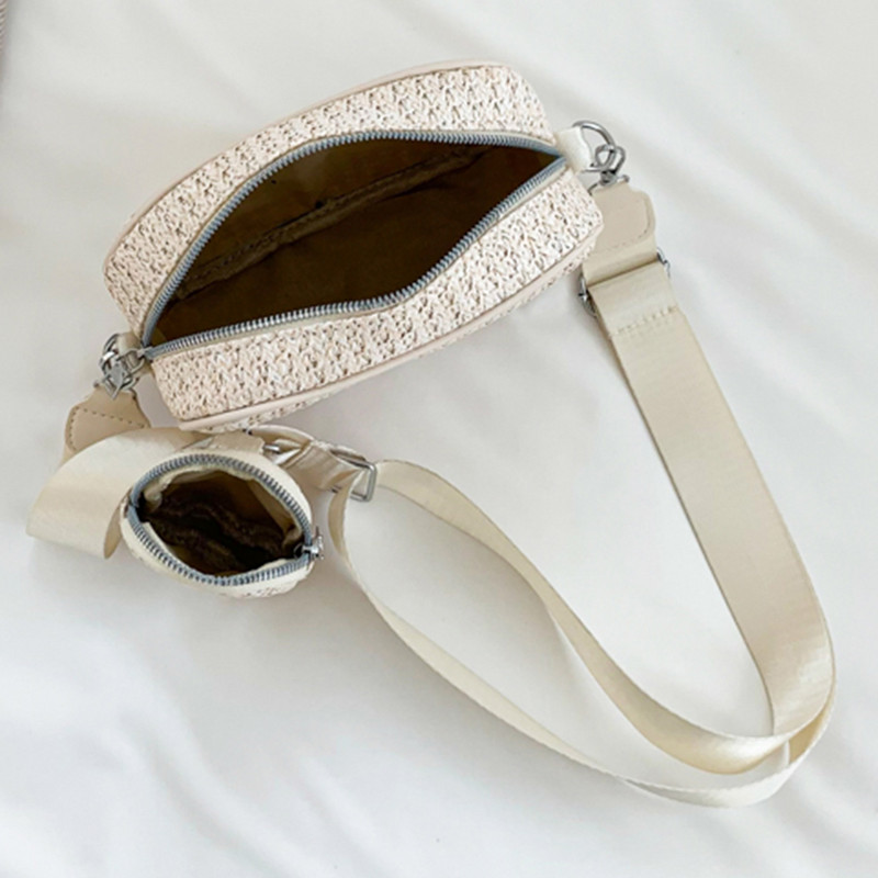 Καλοκαιρινή ψάθινη τσάντα Χειροποίητη γυναικεία τσάντα Καλοκαιρινή μόδα Straw Beach Casual Κομψή τσάντα tote Τσάντα χιαστί Rattan μεγάλης χωρητικότητας