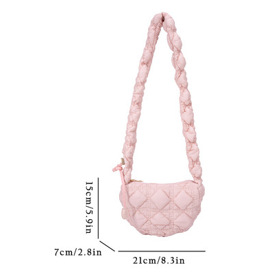 Casual καπιτονέ Hobos Γυναικείες τσάντες χιαστί ντιζάιν Τσάντες με νάιλον επένδυση Πολυτελής μαλακή φουσκωτή τσάντα Μικρή τσάντα τσάντα αγορών
