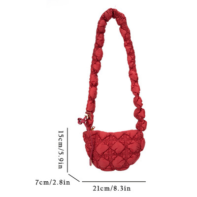 Casual καπιτονέ Hobos Γυναικείες τσάντες χιαστί ντιζάιν Τσάντες με νάιλον επένδυση Πολυτελής μαλακή φουσκωτή τσάντα Μικρή τσάντα τσάντα αγορών