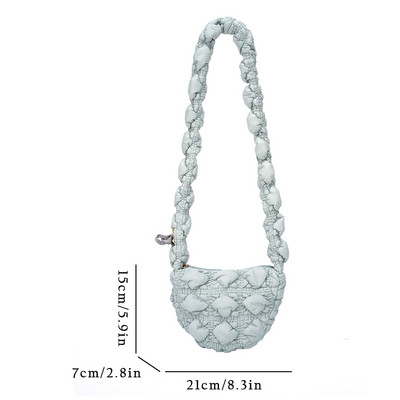 Casual καπιτονέ Hobos Γυναικείες τσάντες χιαστί ντιζάιν Τσάντες με νάιλον επένδυση Πολυτελής μαλακή φουσκωτή τσάντα Μικρή τσάντα τσάντα αγορών