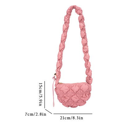 Casual καπιτονέ Hobos Γυναικείες τσάντες χιαστί ντιζάιν Τσάντες με νάιλον επένδυση Πολυτελής μαλακή φουσκωτή τσάντα Μικρή τσάντα τσάντα αγορών