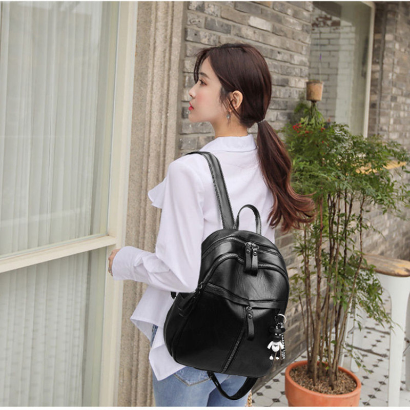 Női nagy űrtartalmú hátizsák pénztárcák Kiváló minőségű bőr női vintage táska iskolatáskák utazási táska női könyves táska hátizsák